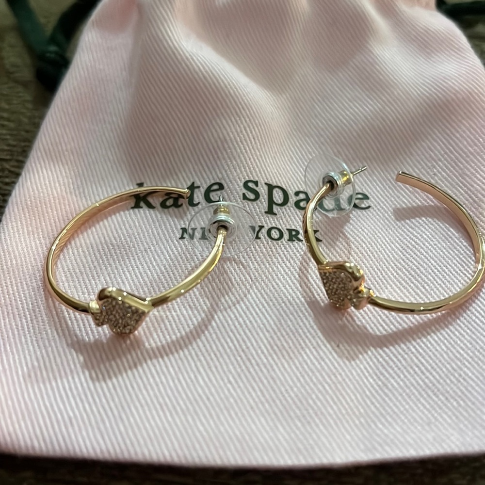 Kate Spade hoop earrings (NEVER WORN)